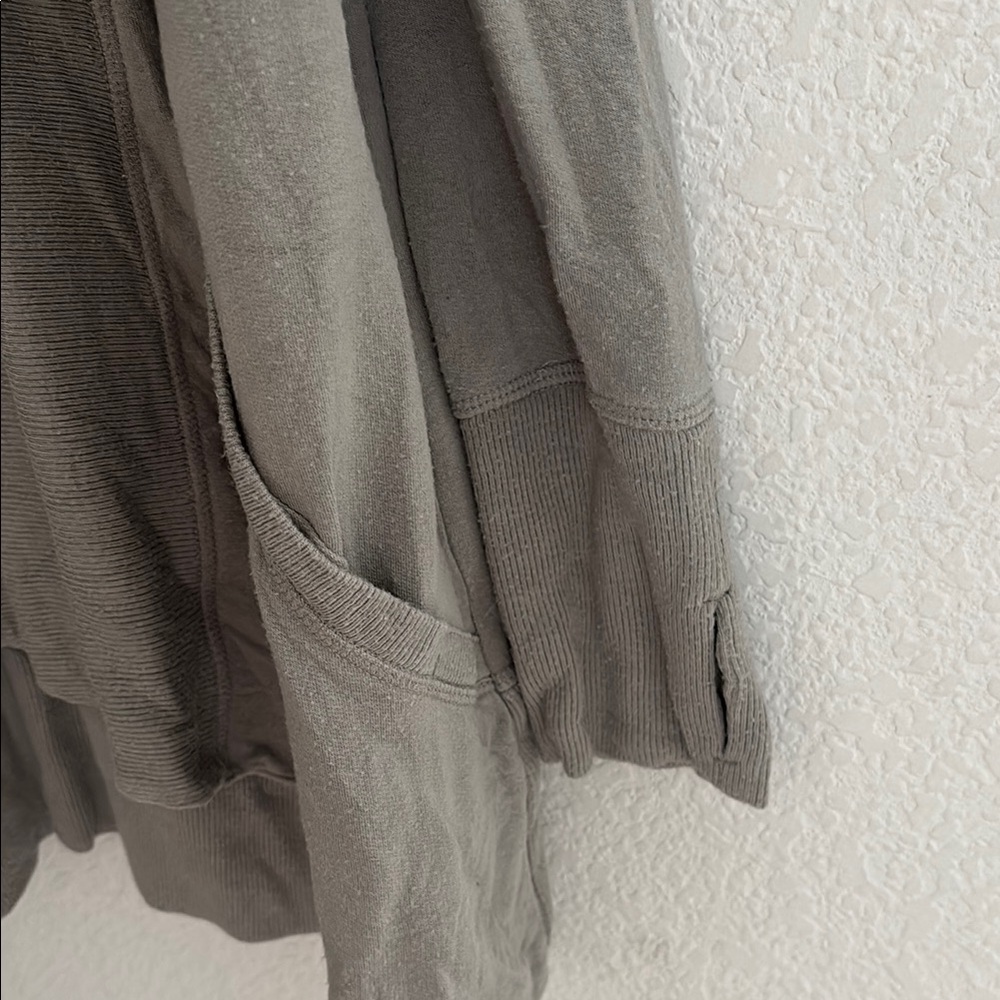 Gray Open Front Cardigan Sweater - Picture 5 of 5
